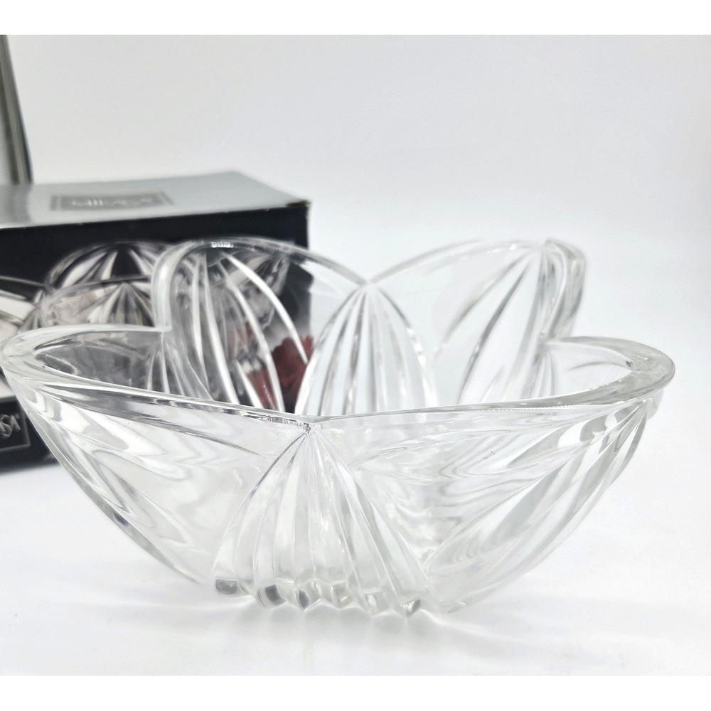 MIKASA Lead Crystal San Lorenz Tulip Bowl Glass Cany Trinket Berry Decor Dish
